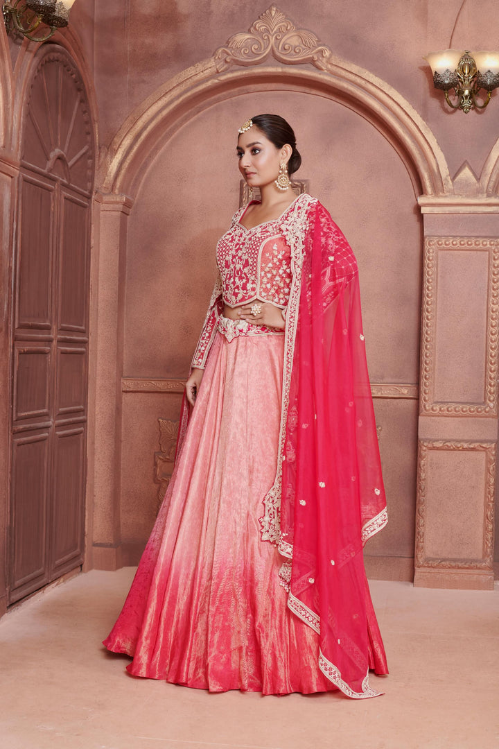 Lillian Lehenga with Resham embroidery, Customizable, Made to Order