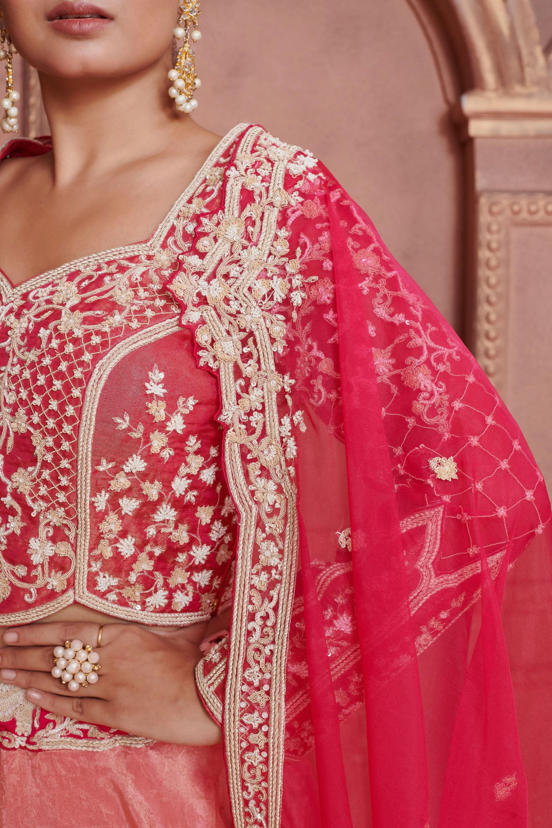 Lillian Lehenga with Resham embroidery, Customizable, Made to Order