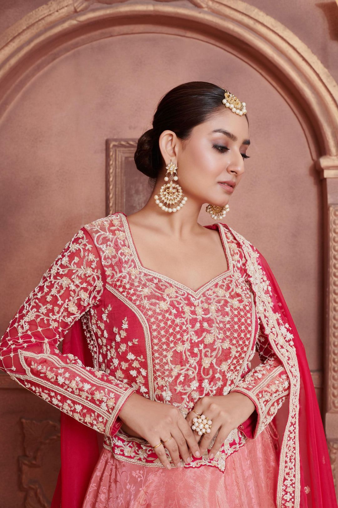 Lillian Lehenga with Resham embroidery, Customizable, Made to Order