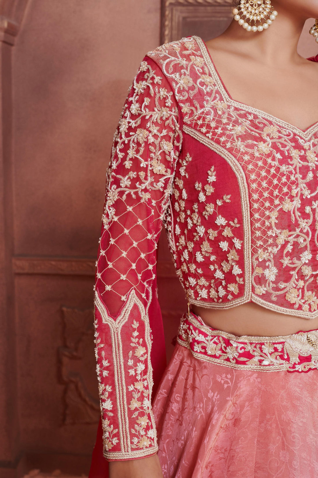 Lillian Lehenga with Resham embroidery, Customizable, Made to Order