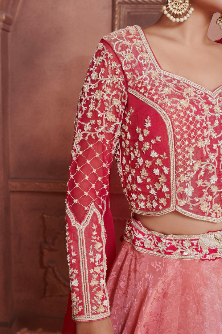Lillian Lehenga with Resham embroidery, Customizable, Made to Order