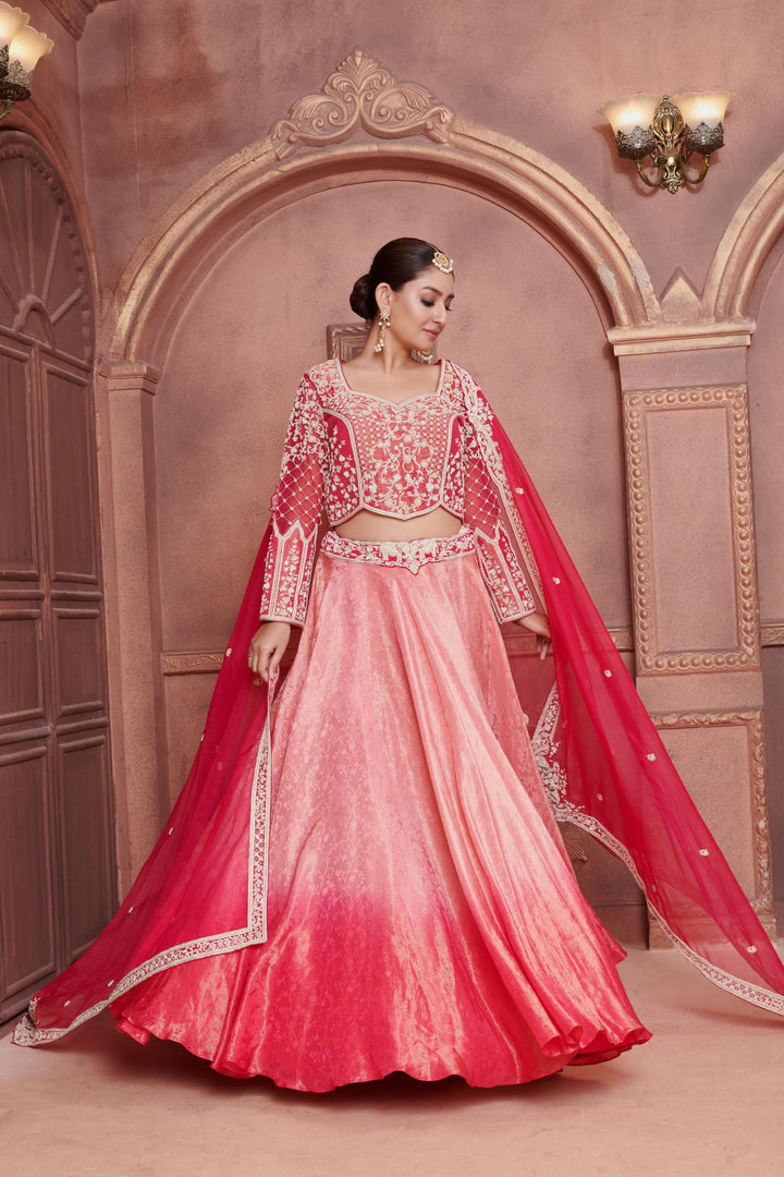 Lillian Lehenga with Resham embroidery, Customizable, Made to Order
