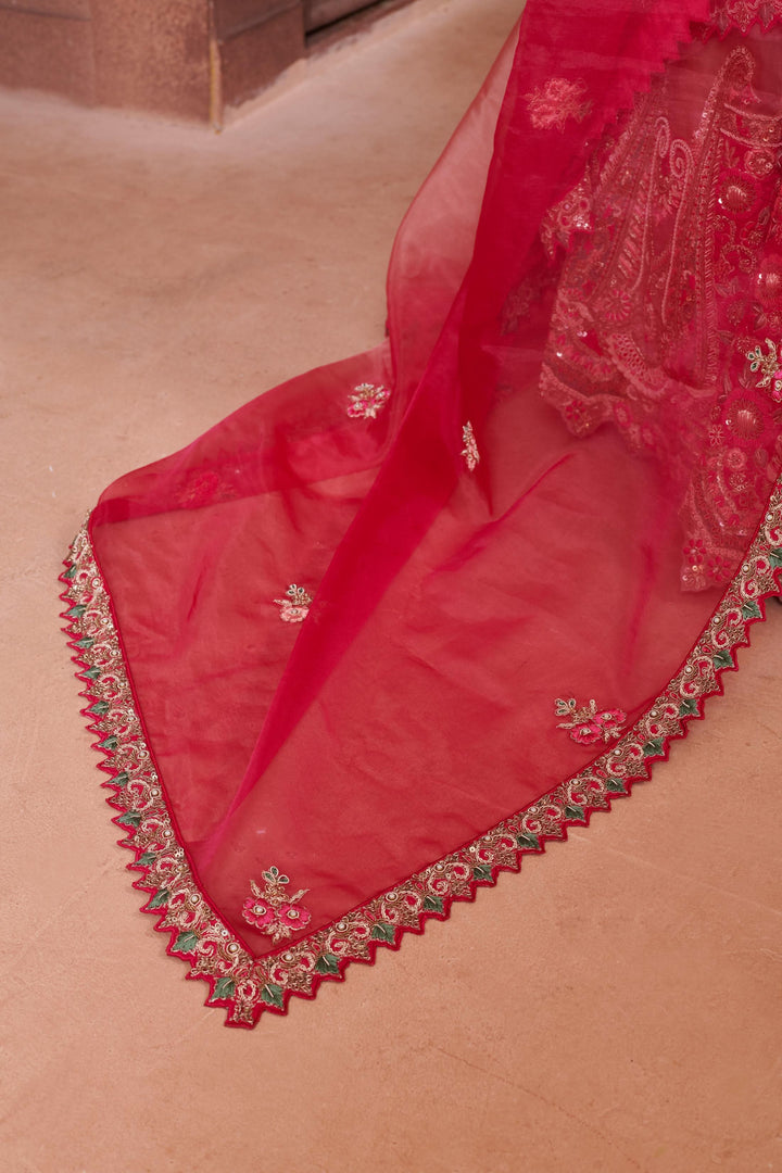 Pastel Peony Lehenga with embroidery, Customizable, Made to Order
