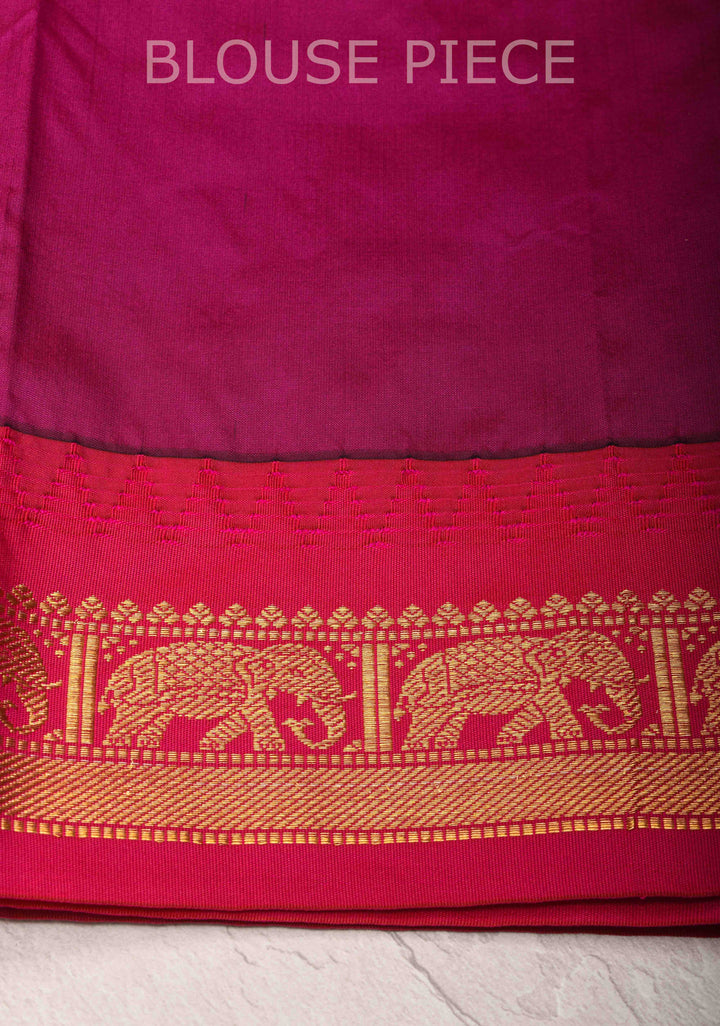 PREORDER - Silver Chalice Semi-Silk Saree with Elegant Zari Border