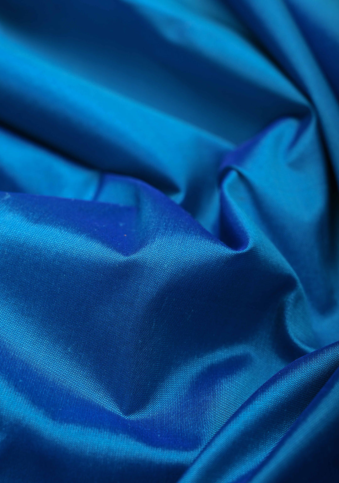 Blue Semi Silk Sare With Elephant Zari Border