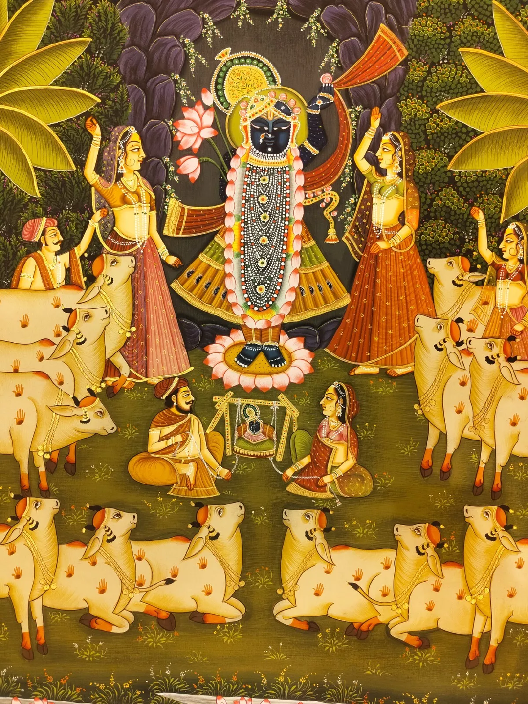 2x3 feet Authentic Jaipur Painting Shreenath ji Baal Roop | SHOBITAM