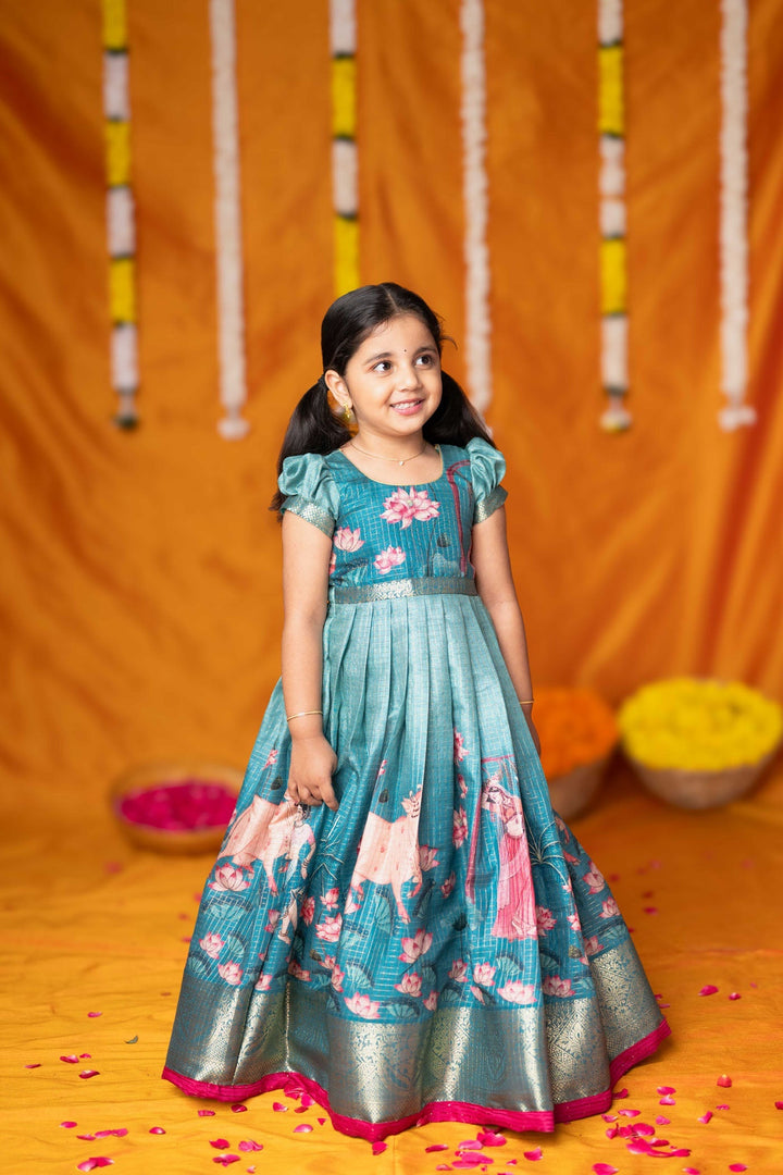 Nikazhya Blue Frock Mini   | Made to Order | SHOBITAM