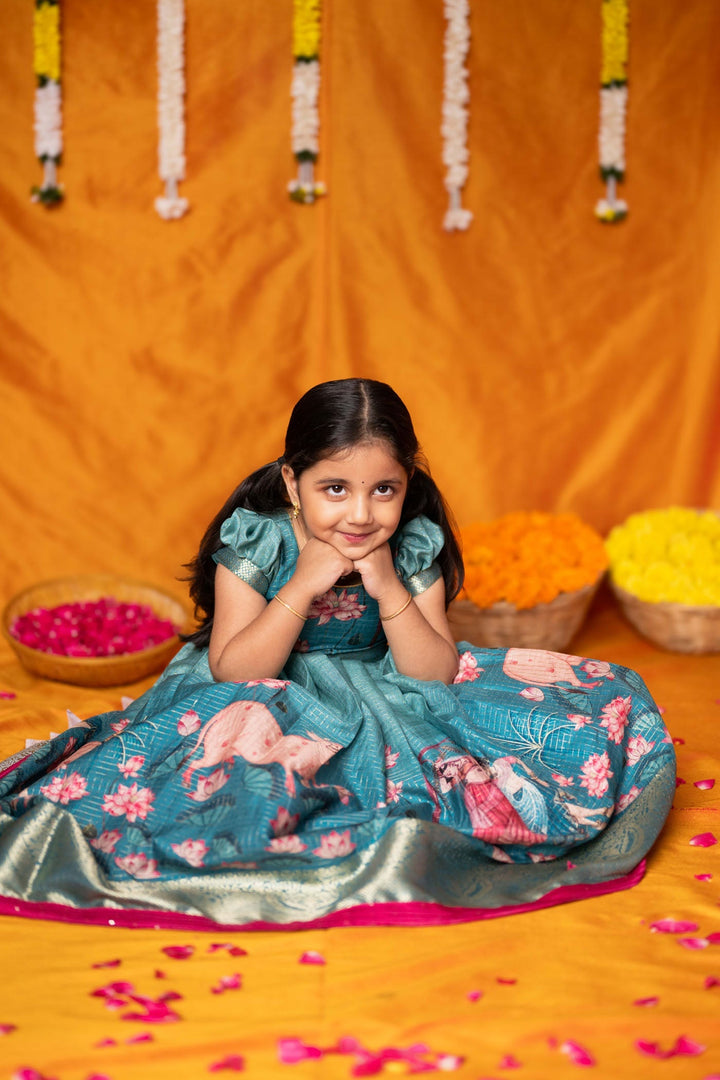 Nikazhya Blue Frock Mini   | Made to Order | SHOBITAM