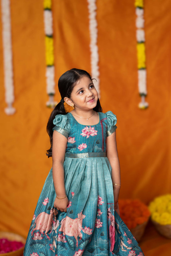 Nikazhya Blue Frock Mini   | Made to Order | SHOBITAM