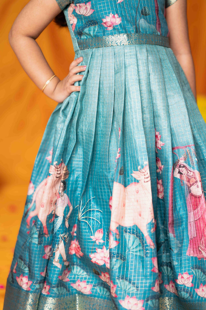 Nikazhya Blue Frock Mini   | Made to Order | SHOBITAM