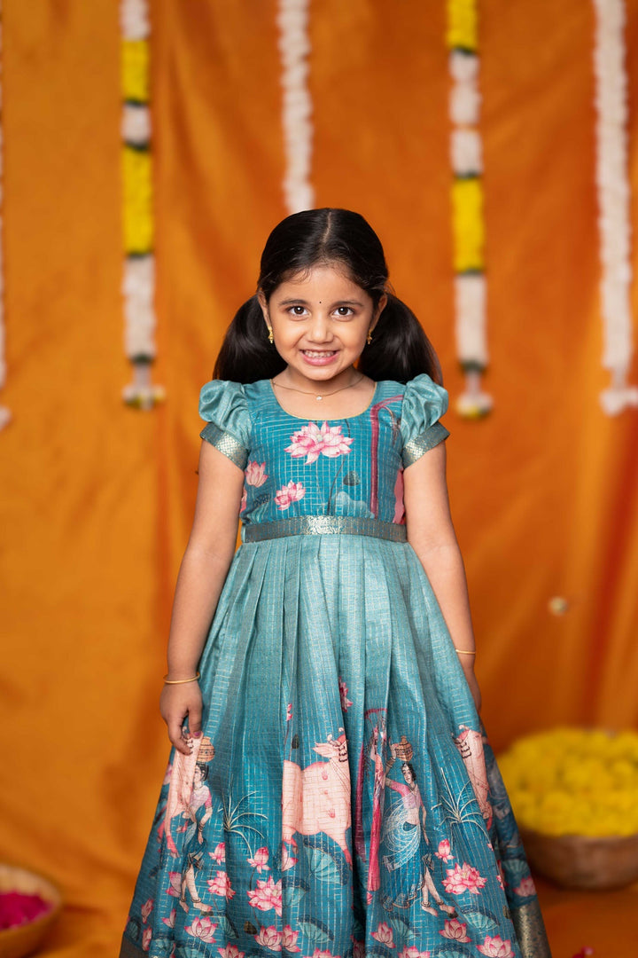 Nikazhya Blue Frock Mini   | Made to Order | SHOBITAM