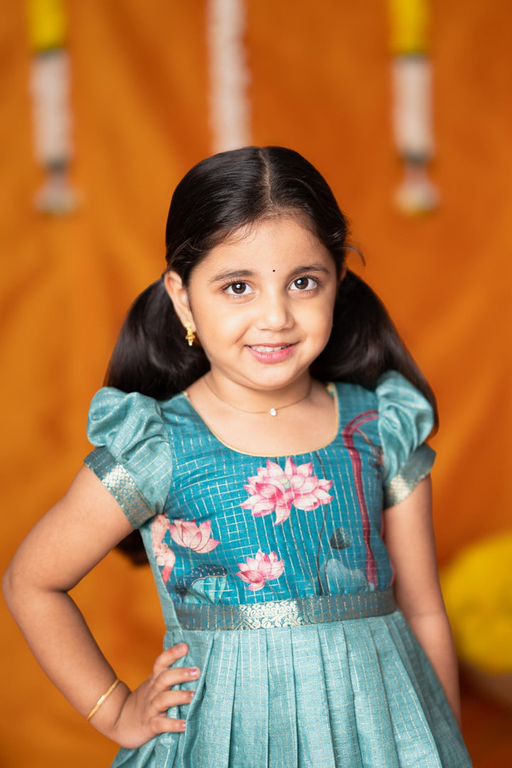 Nikazhya Blue Frock Mini   | Made to Order | SHOBITAM