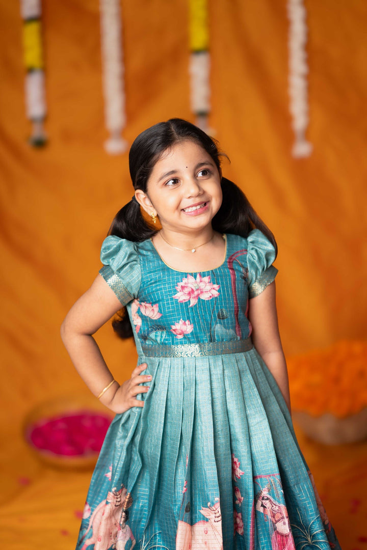 Nikazhya Blue Frock Mini   | Made to Order | SHOBITAM