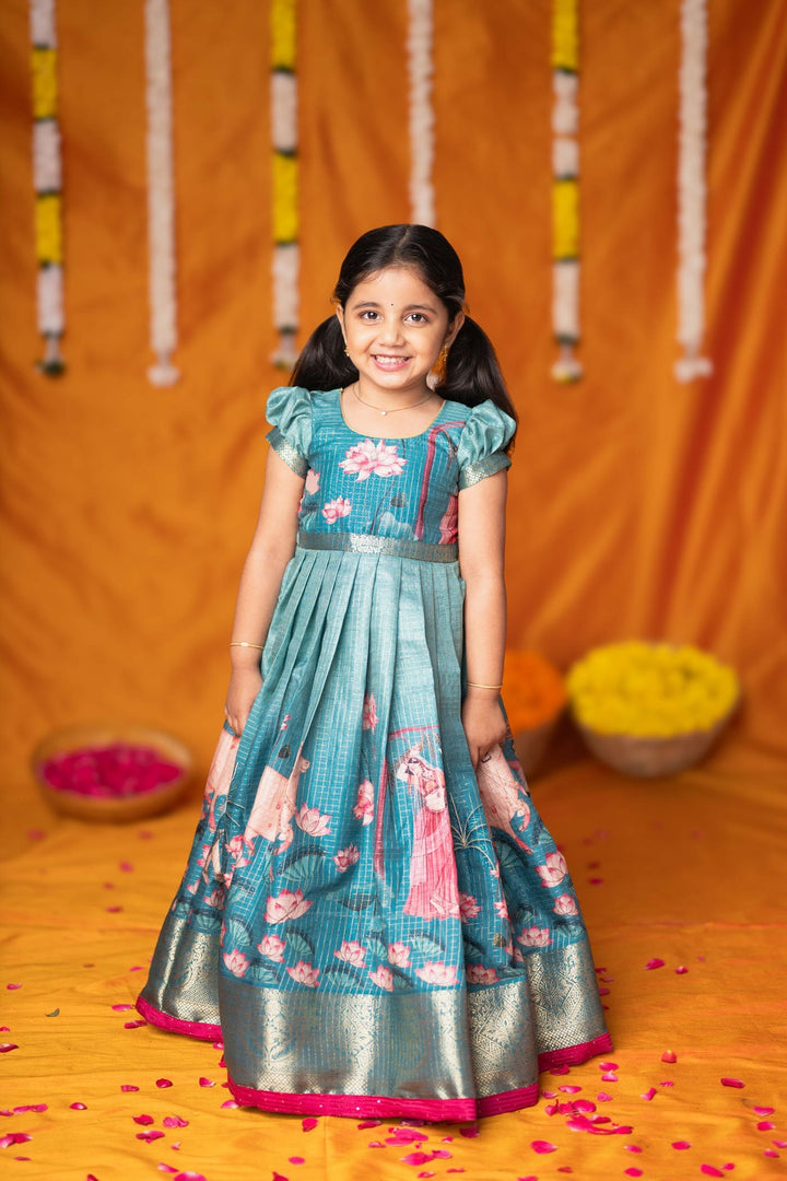 Nikazhya Blue Frock Mini   | Made to Order | SHOBITAM