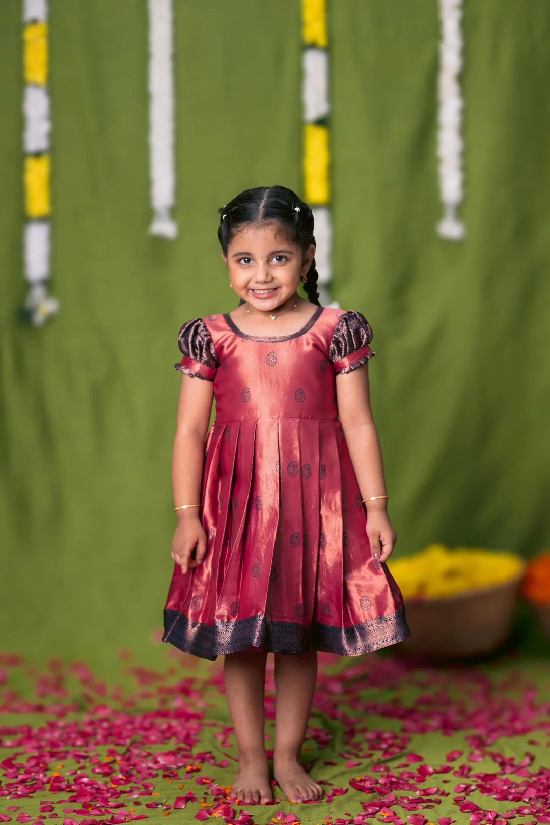 Yamini Deep Peach Frock Mini | Made To Order