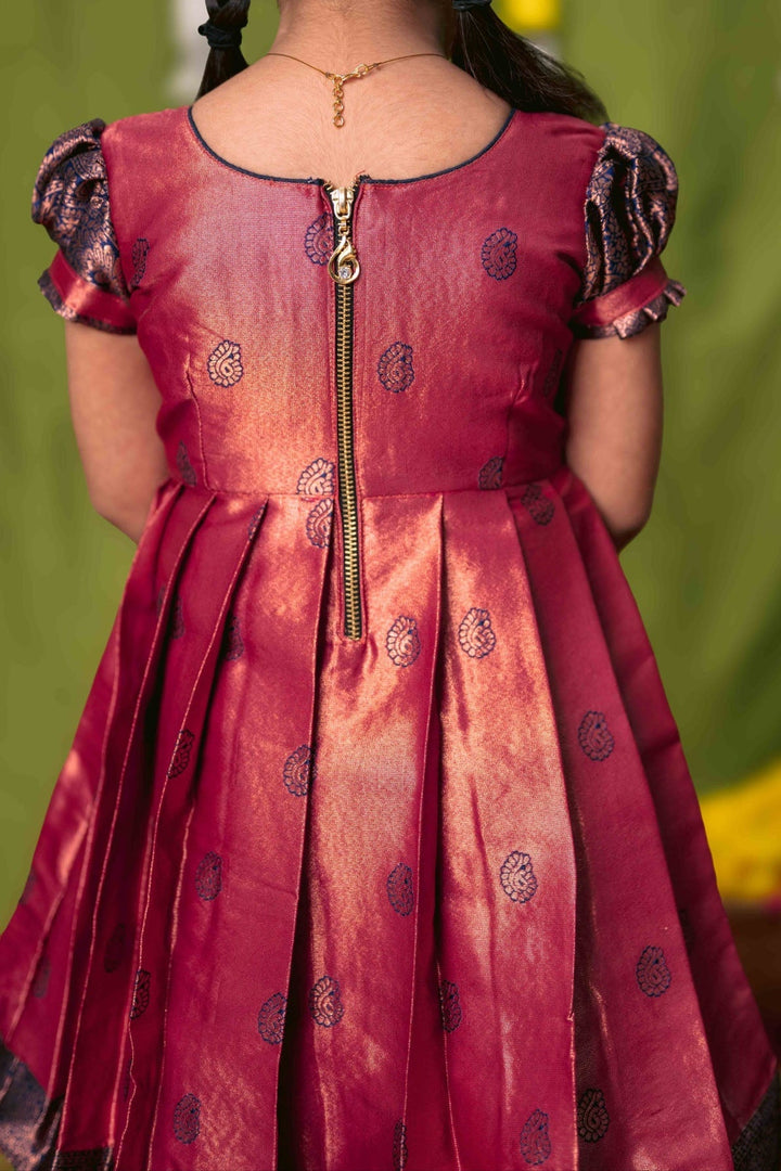 Yamini Deep Peach Frock Mini | Made to Order | SHOBITAM