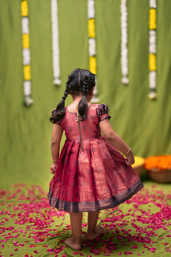 Yamini Deep Peach Frock Mini | Made To Order