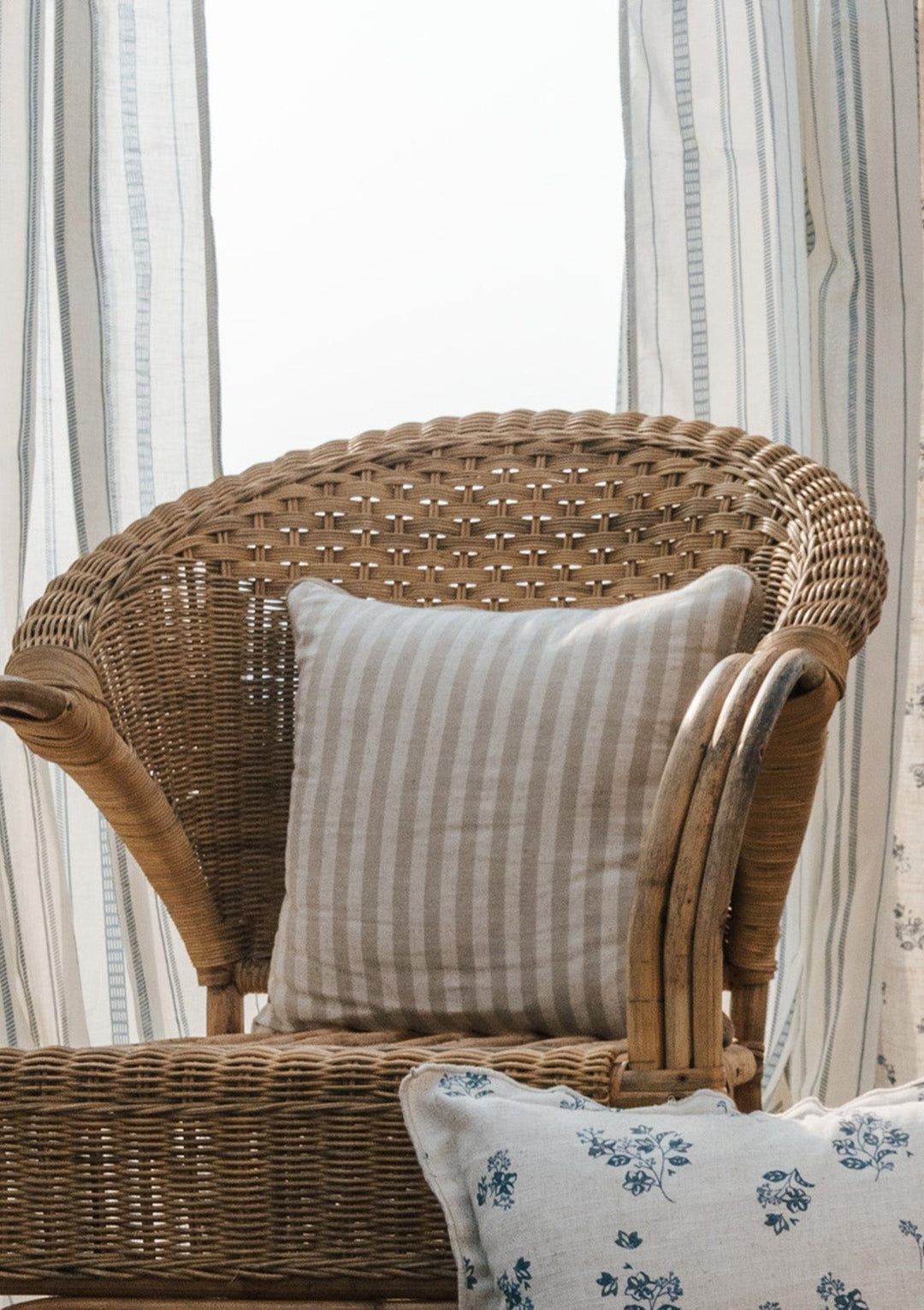 Loom Minimal Beige Linen Sofa Cushion Cover for Sofa 16"x 16" | SHOBITAM