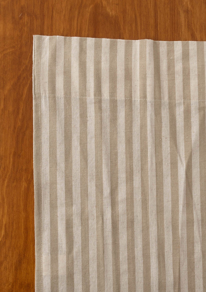Loom 100% cotton Geometric pattern curtain for Living Room and Bedroom - Room darkening - Beige - Single Piece | SHOBITAM