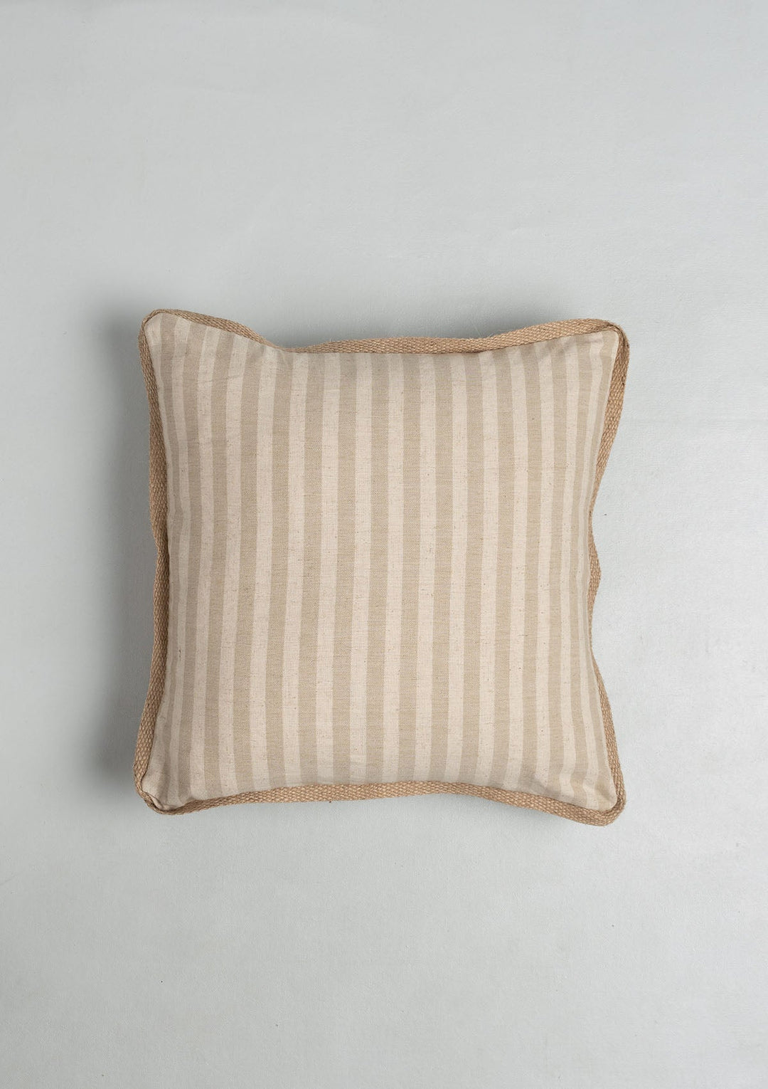 Loom Minimal Beige Linen Sofa Cushion Cover for Sofa 16"x 16" | SHOBITAM