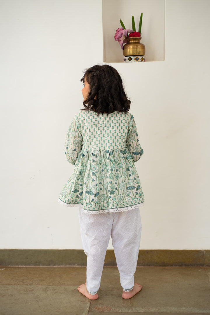 Lotus Bloom Angarakha-Dhoti Set | SHOBITAM