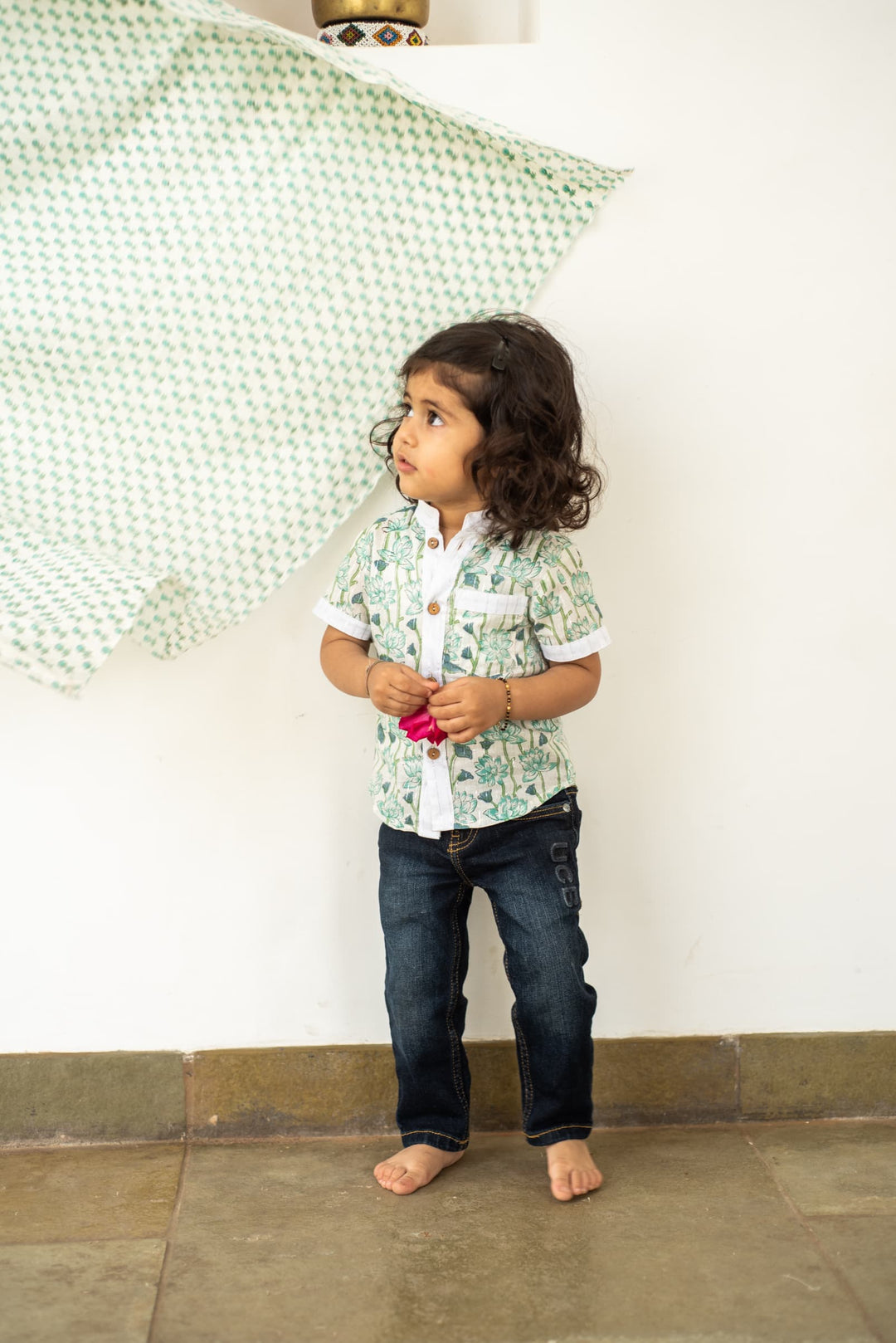 Lotus Button-Down Shirt | SHOBITAM