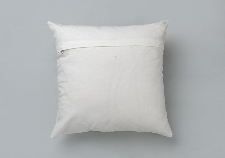 Lush Green Embroidered Floral Cushion Cover – 100% Cotton 16" x 16" | SHOBITAM