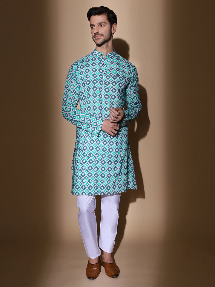 Asmani Batik Print Cotton Long Kurta