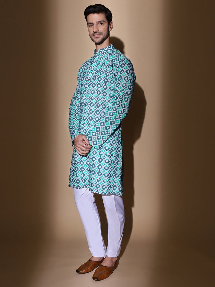 Asmani Batik Print Cotton Long Kurta