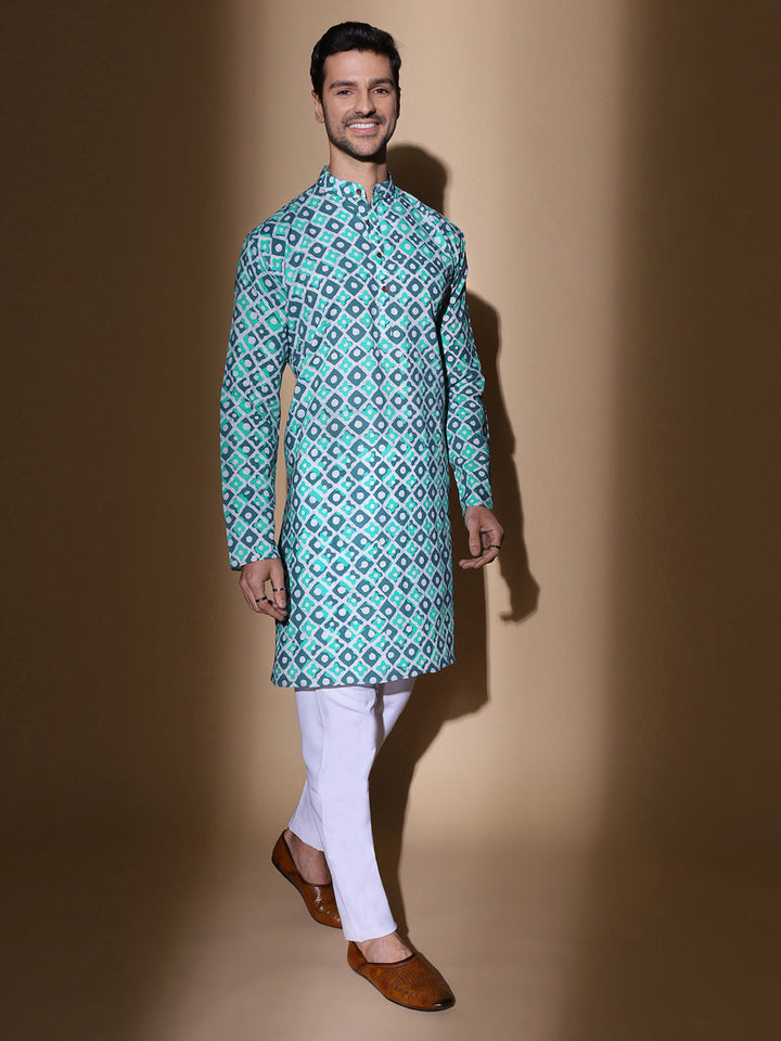 Asmani Batik Print Cotton Long Kurta