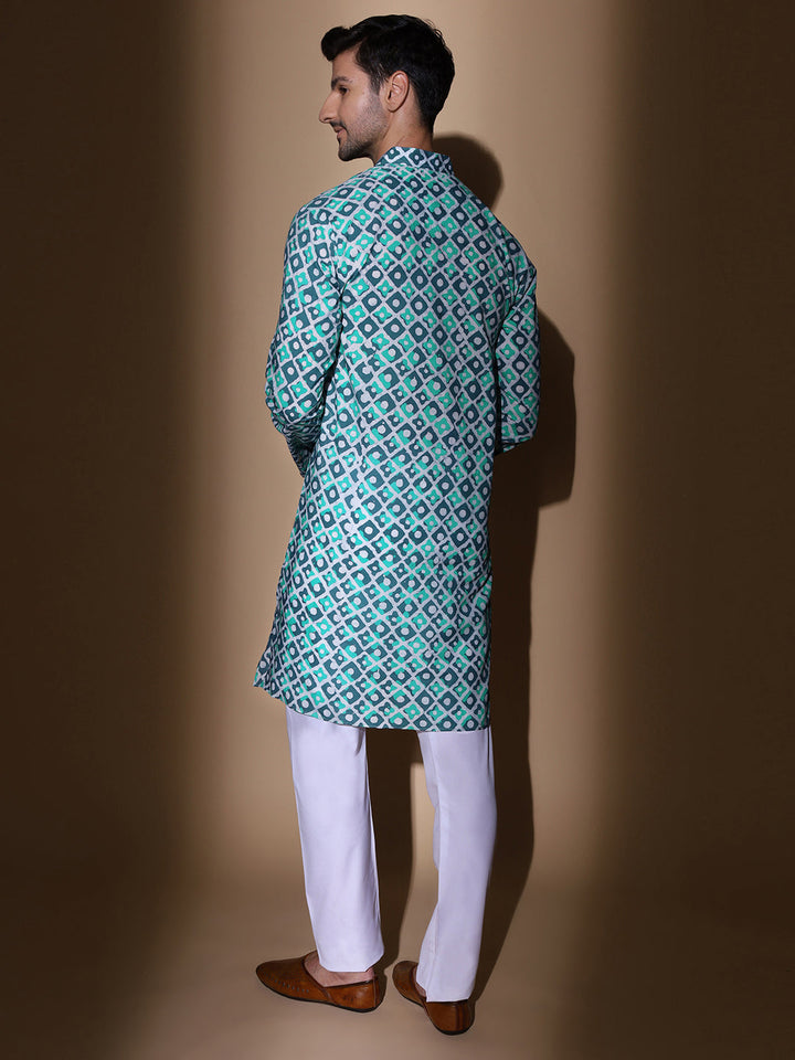 Asmani Batik Print Cotton Long Kurta