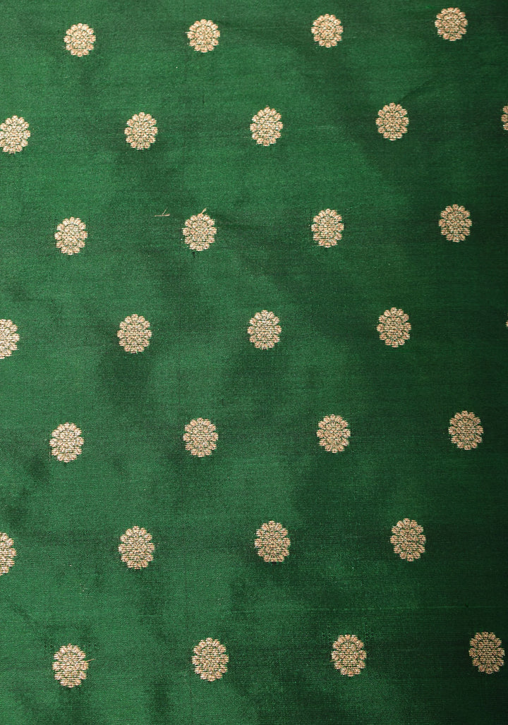 Vidya Balan Kanjivaram Pure Silk Blouse in Emerald Green with zari buttas , Mix and match Blouse for saree