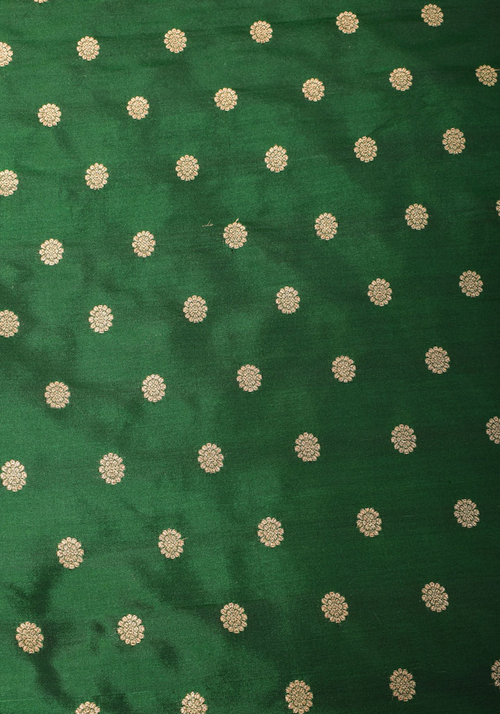 Vidya Balan Kanjivaram Pure Silk Blouse in Emerald Green with zari buttas , Mix and match Blouse for saree