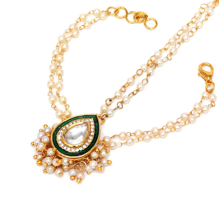 Women's Kundan Golden Hath Phool | SHOBITAM