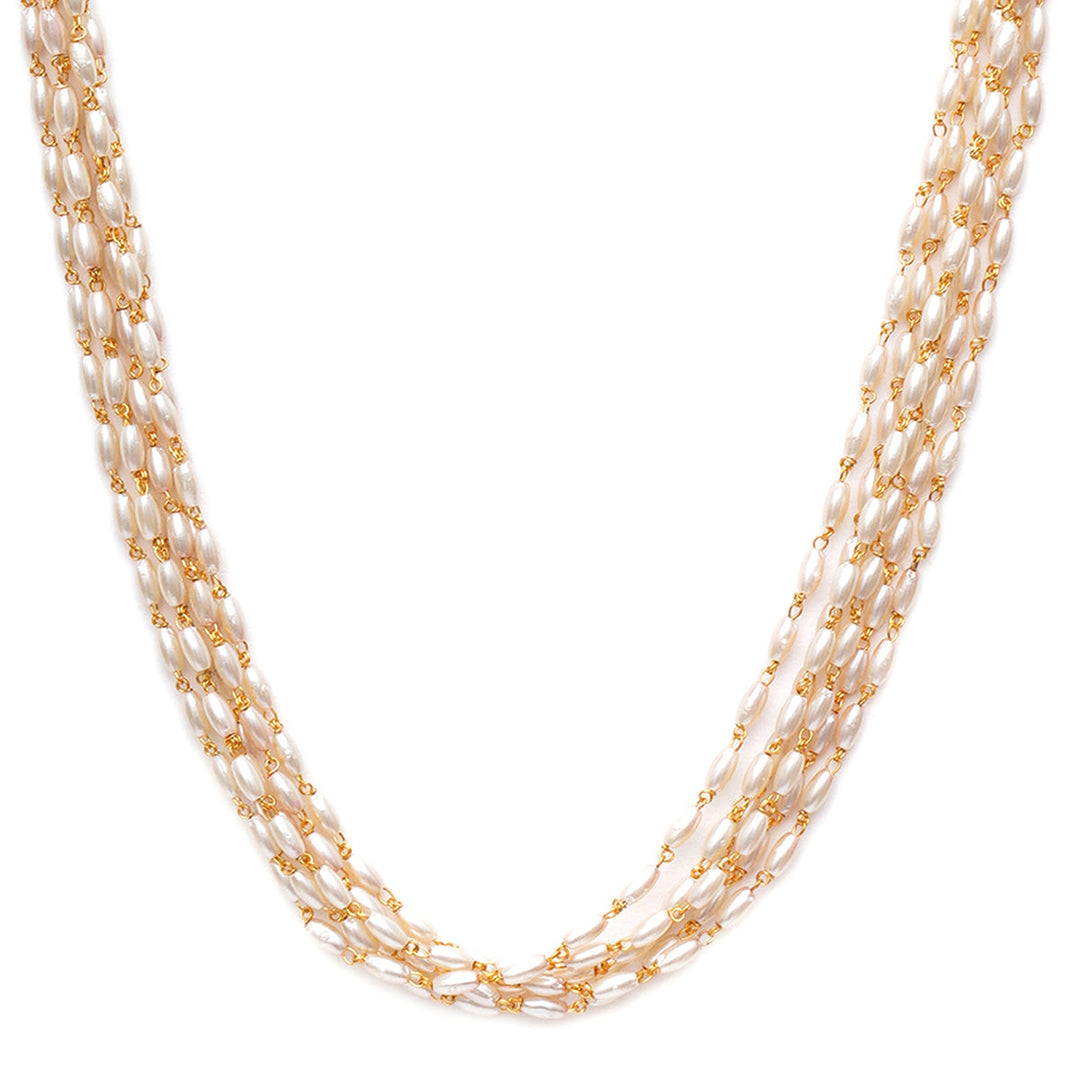 Layered Faux Pearl Neckpiece