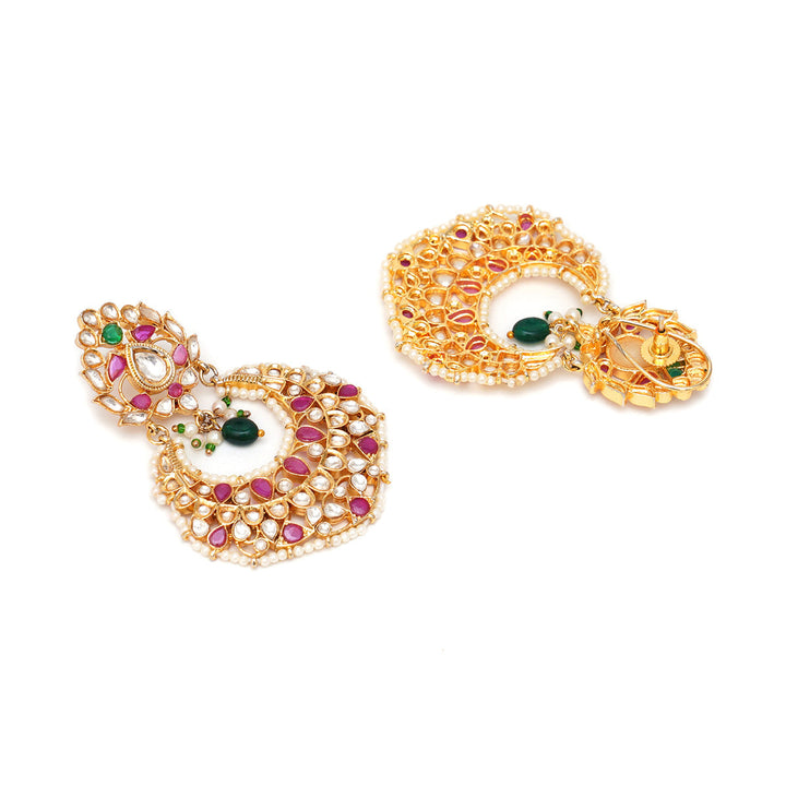 Kundan Chand Earrings | SHOBITAM