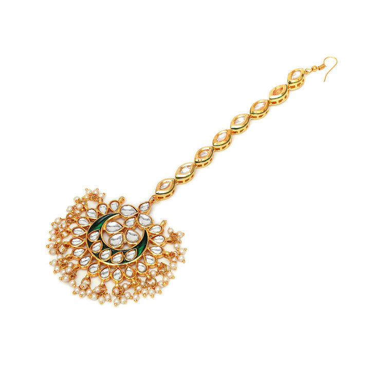 Women's Meenakari Kundan Maang Tikka | SHOBITAM