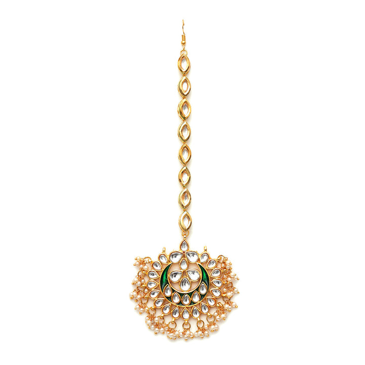 Women's Meenakari Kundan Maang Tikka | SHOBITAM