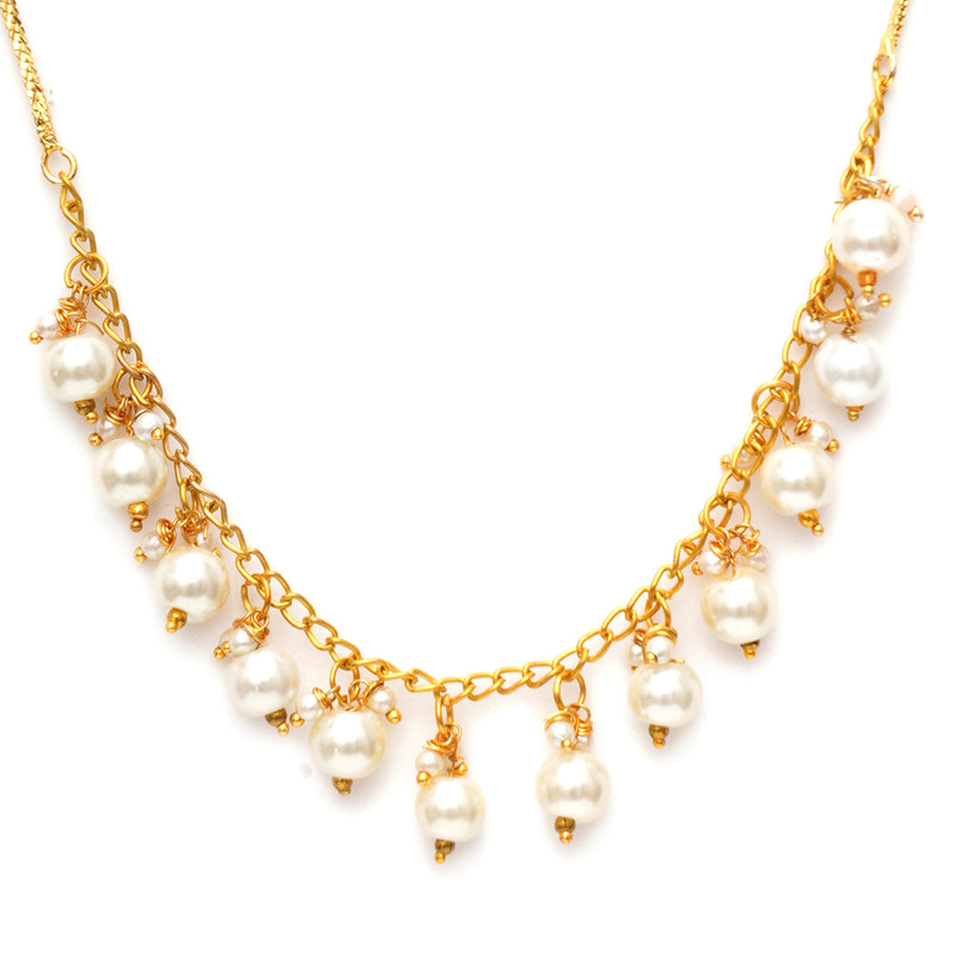 Golden Pearl Neckpiece | SHOBITAM