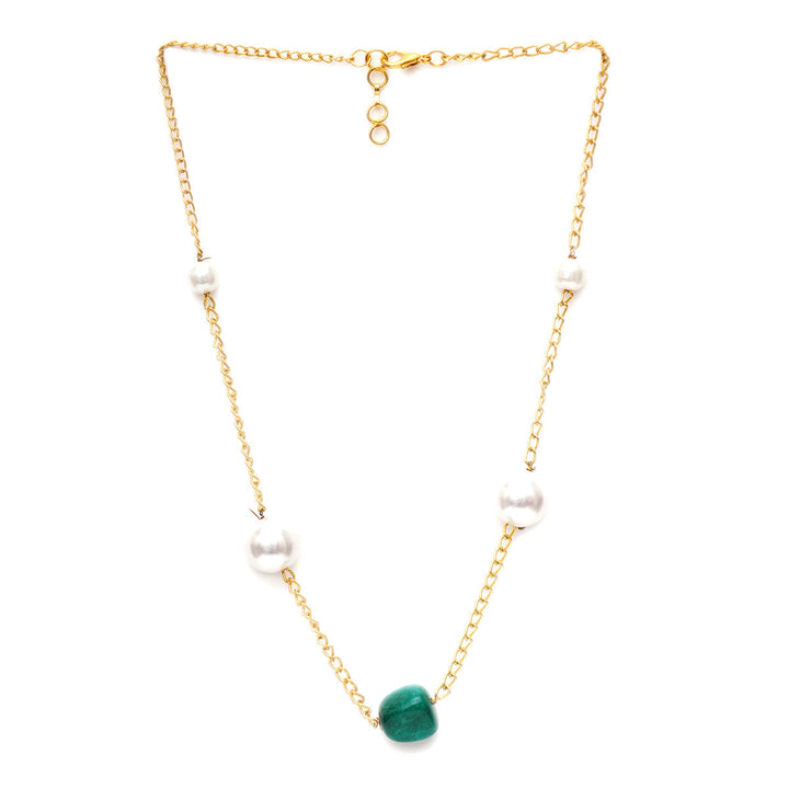 Layered Pearl and Emerald Neckpiece | SHOBITAM
