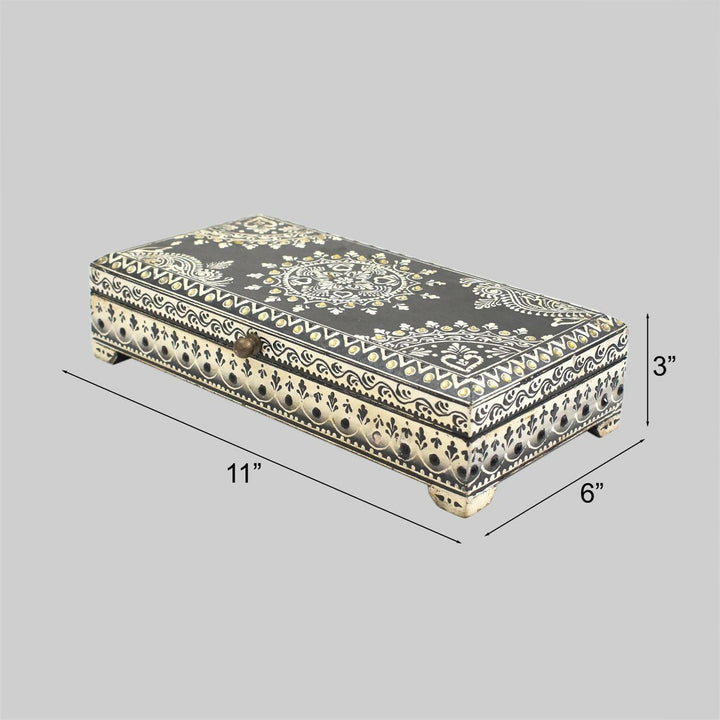 WOODEN PAINTED BOX 3*11*6 | SHOBITAM
