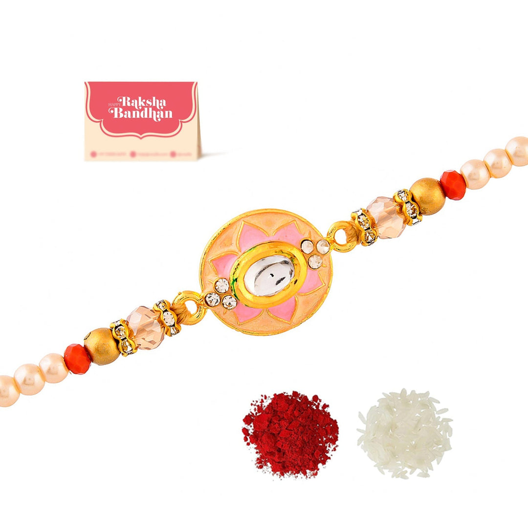 Men's Bejewelled Thread Rakhi For Brother | SHOBITAM