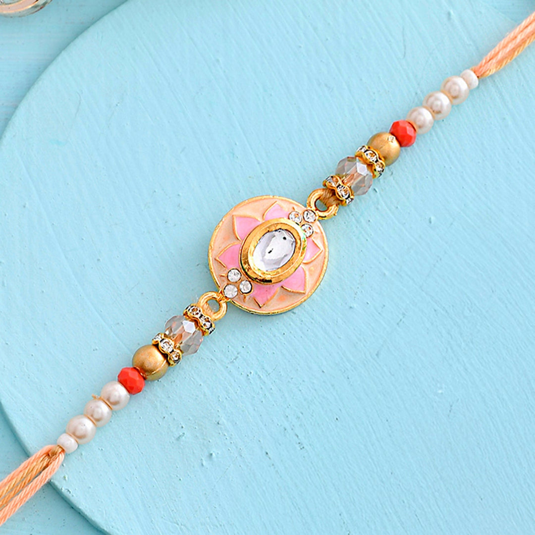 Men's Bejewelled Thread Rakhi For Brother | SHOBITAM