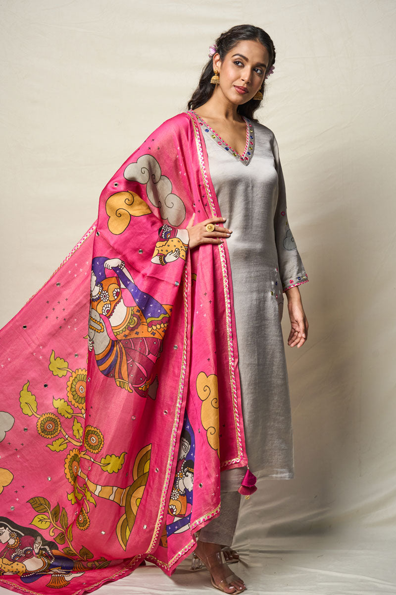 MEGHDOOT PINK DUPATTA | SHOBITAM