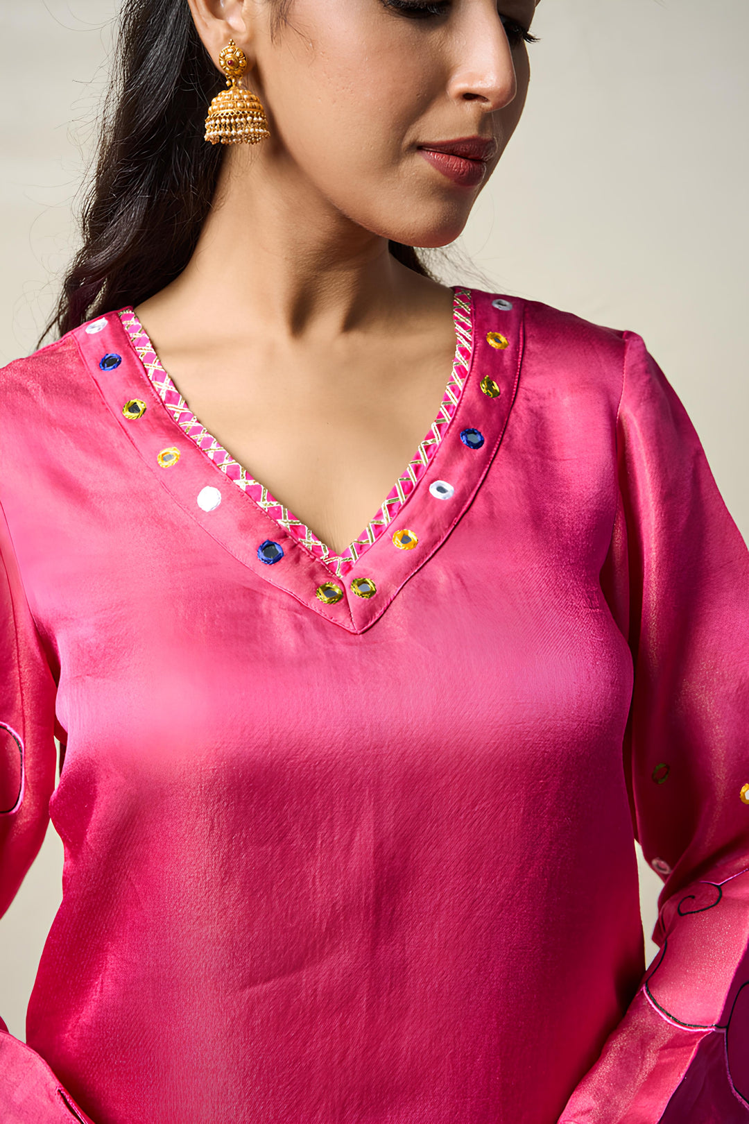 MEGHDOOT PINK KURTA + SALWAR ( SET OF 2) | SHOBITAM