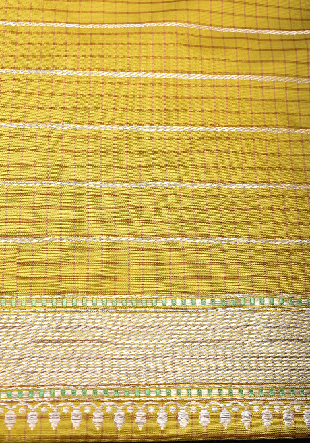 Pale Ochre Exquisite Checks Chandelier Inspired  Design Grand kadhuwa Meenakari Banarasi Silk Saree  | SILK MARK CERTIFIED |