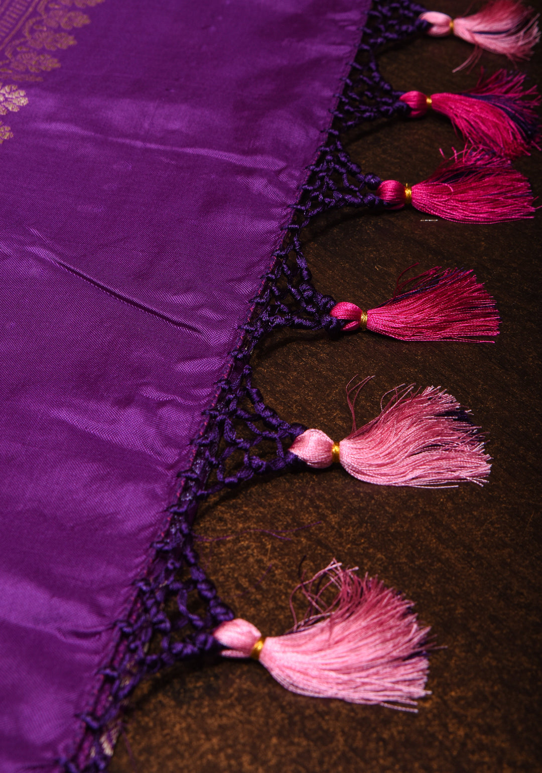 Kadhuwa Jungla Meenakari Shikaargah Leheria Banarasi Pure Katan Silk Saree in Purple| SILK MARK CERTIFIED
