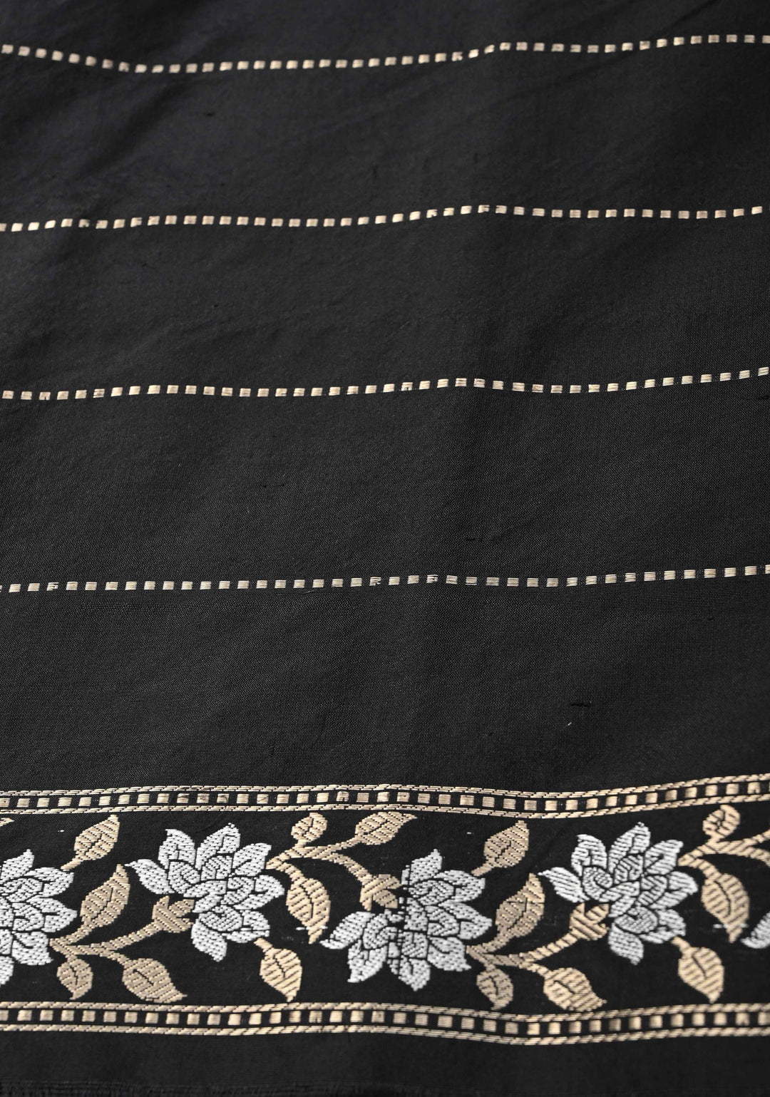 Celebrity Black Banarasi Pure Katan Silk Saree with Majestic Lion Alfi Zari Butta and Zari Border | SILK MARK CERTIFIED