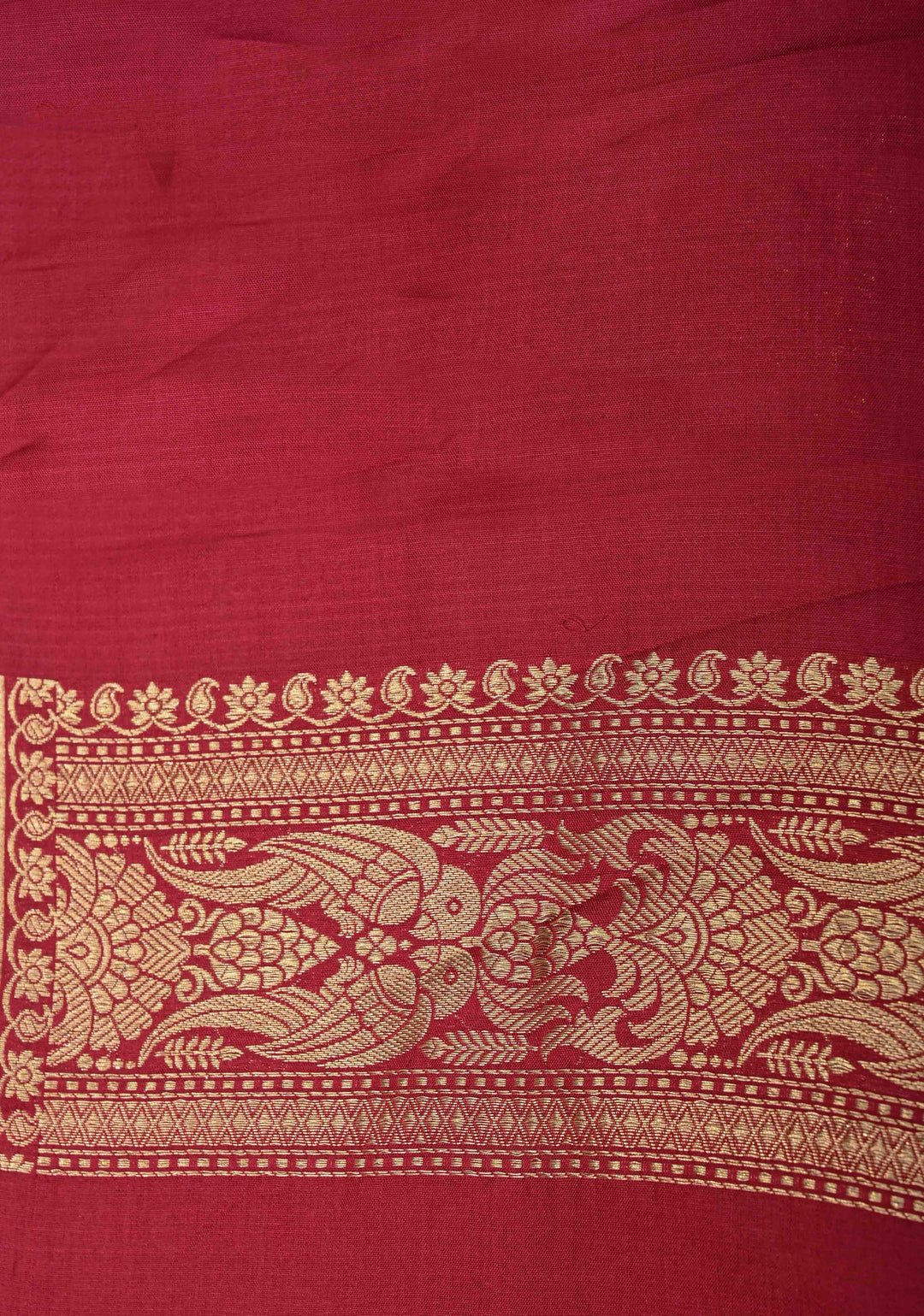 Maroon Pure Banarasi Katan Silk Saree with Shikaargah Patola Brocade and Zari Border | SILK MARK CERTIFIED