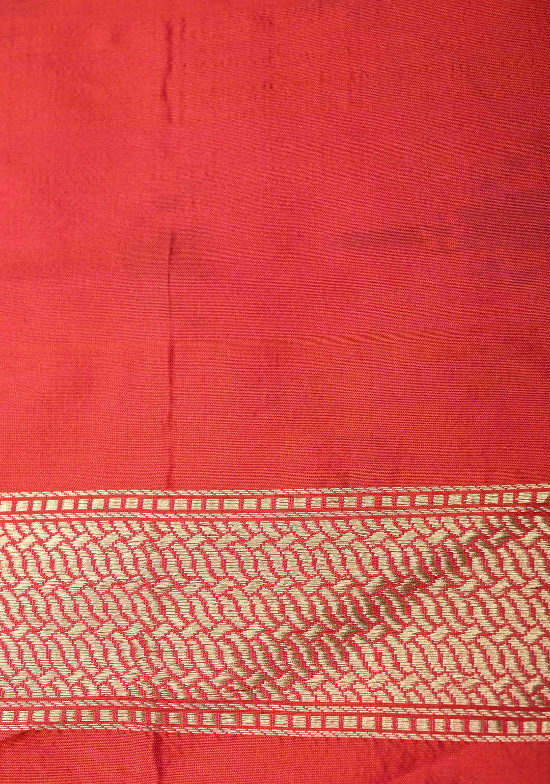 Rani Pink Banarasi Katan Silk Saree with Vertical Stripes and Meenakari Skirt persian trellis Border | SILK MARK CERTIFIED